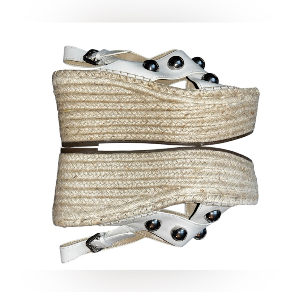 Marc Fisher LTD White Rella Platform Espadrilles Size 6.5 M